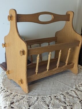 Newspaper Stand Magazines Holder Rack Vintage Repurpose